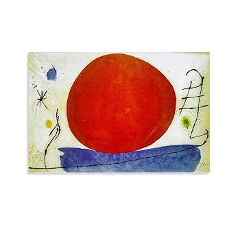 Amazon.co.jp: Joan Miro ジョアン・ミロ(赤い太陽)シュル